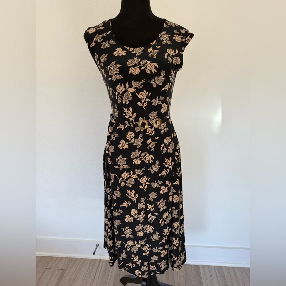 Ralph Lauren Fit and Flare Crew Neck Office Curch Dress